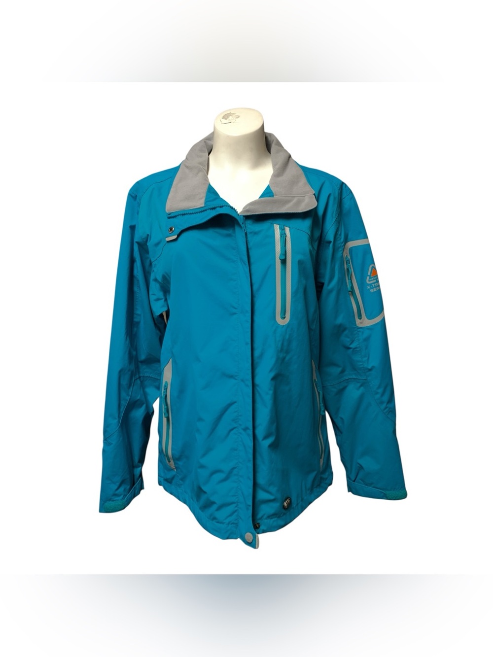 Wetskin Teal Waterproof Raincoat with Grey Trim - Outdoor Shell Size L